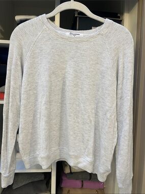 perfectwhitetee Size Small gray Cooper Waffle Raglan Sweatshirt